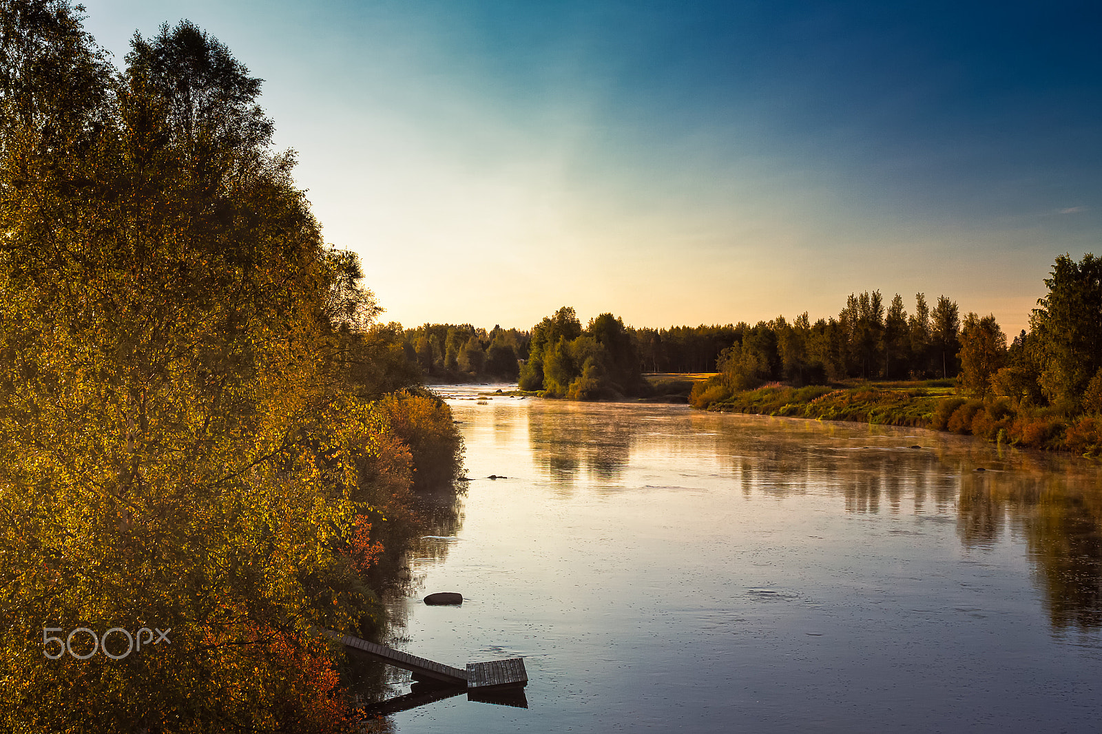 Canon EOS 50D + Canon EF 40mm F2.8 STM sample photo. Autumn sunrise by the river photography