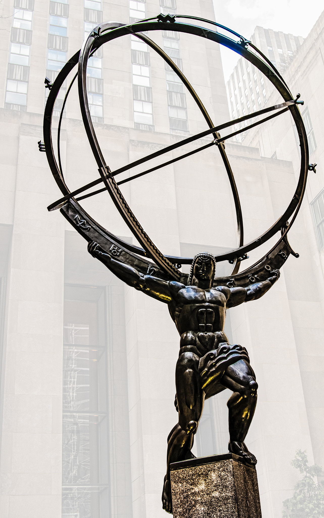 Nikon D200 sample photo. Atlas rockefeller center photography