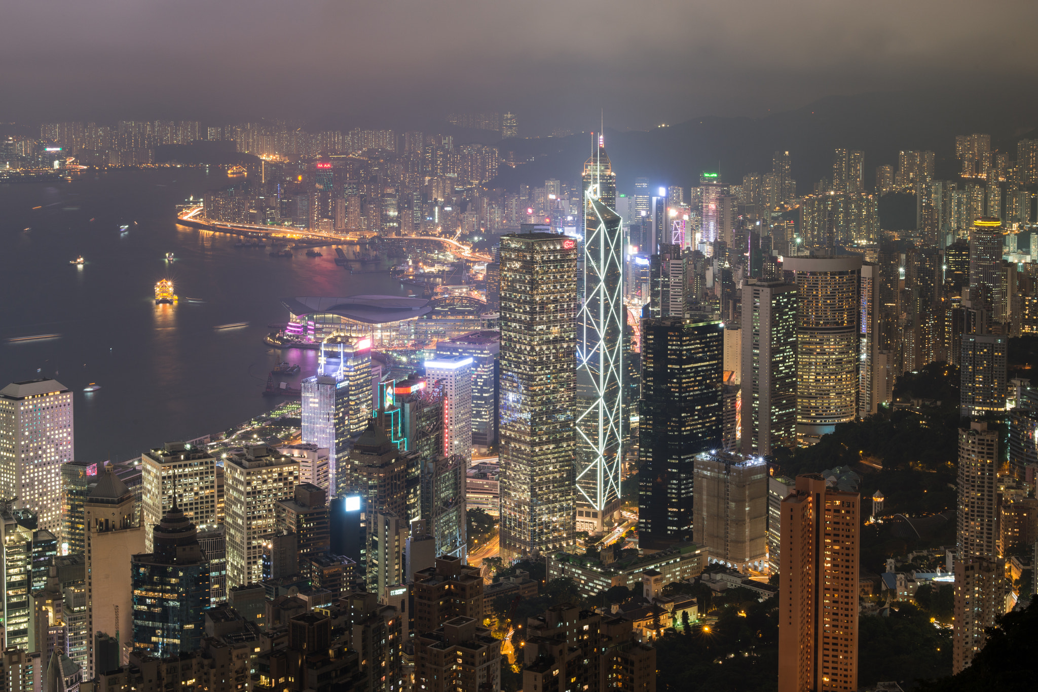 Nikon D800 + Nikon AF-S Nikkor 58mm F1.4G sample photo. Hong kong skyline photography