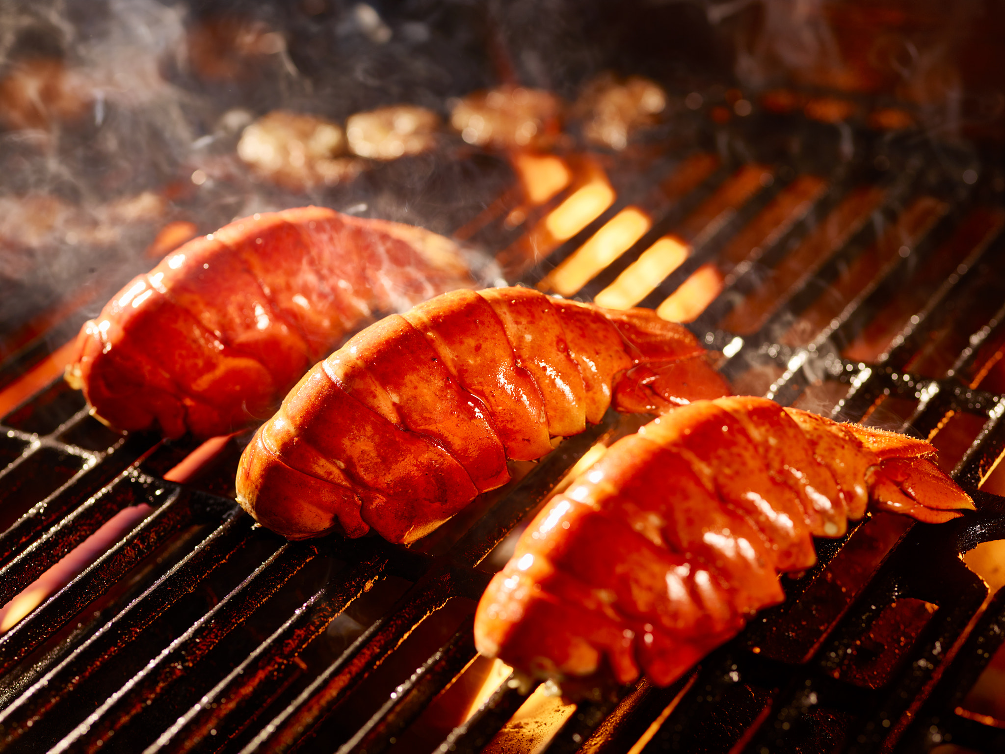 Phase One P65+ sample photo. Grilling lobster photography
