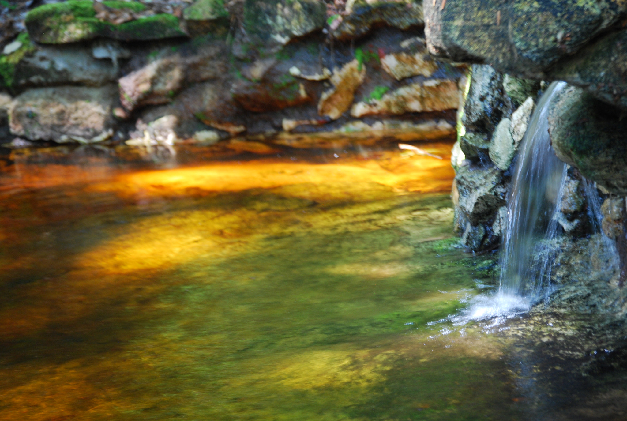 Nikon D40X sample photo. Small water fall photography