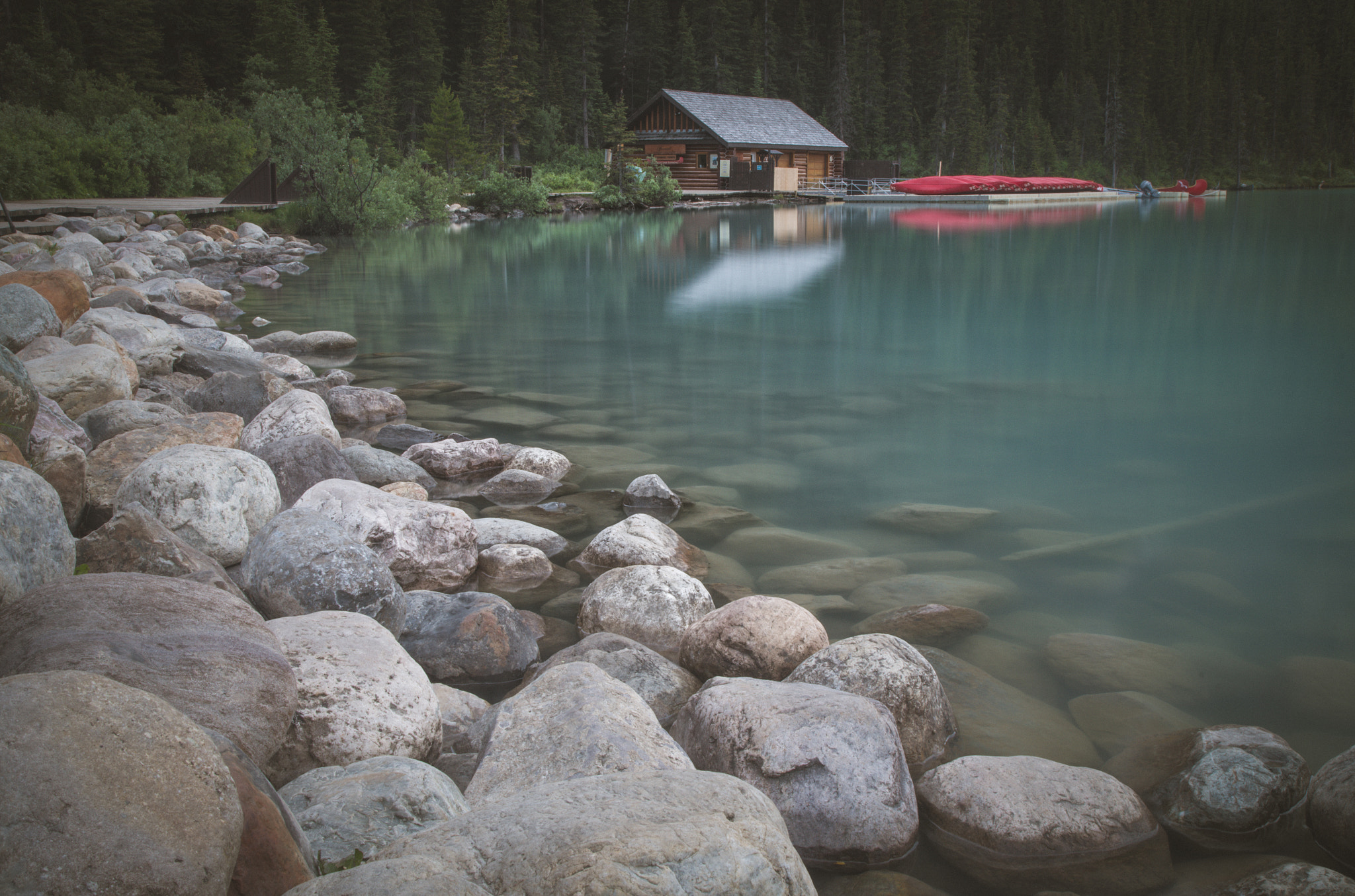 Pentax K-50 sample photo. Lake louise boathouse photography