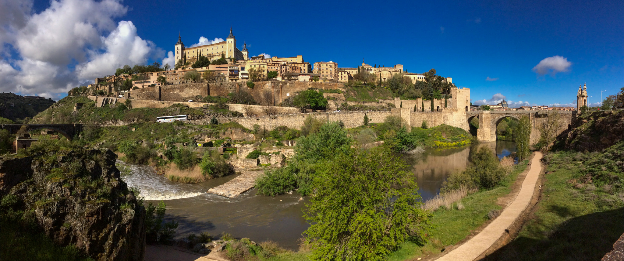 iPad mini 2 back camera 3.3mm f/2.4 sample photo. View of the puente of alcántara (righ) from the we photography