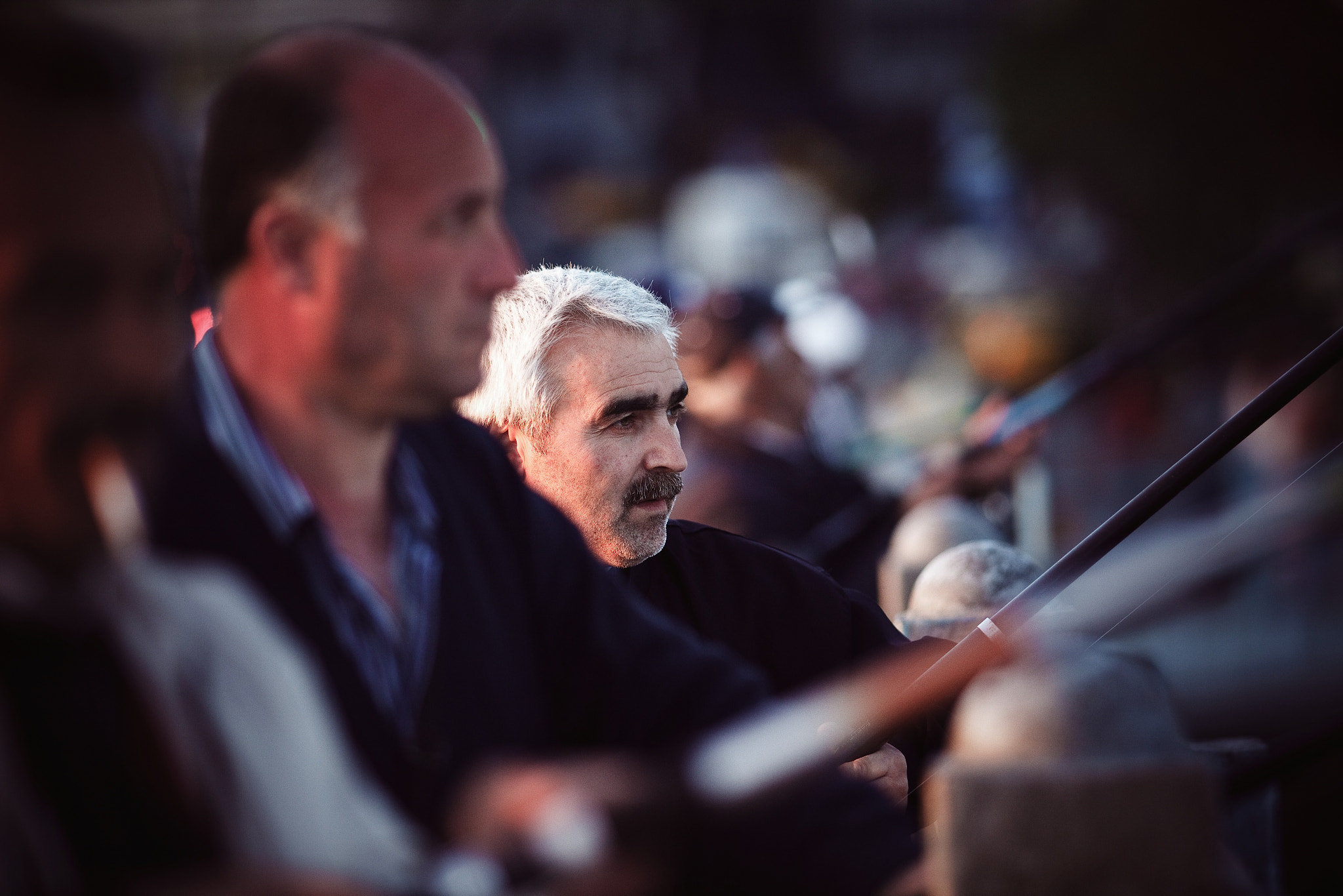 Canon EF 200mm F2.8L II USM sample photo. Fisherman on the bridge in istanbul, turkey photography