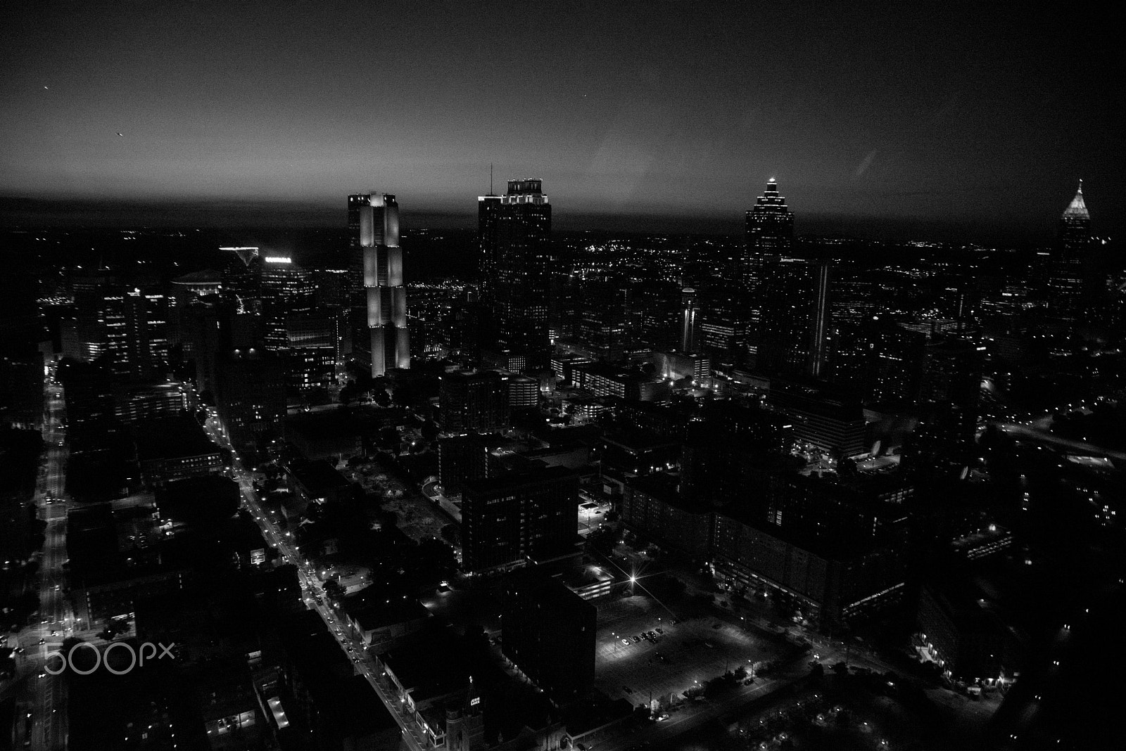 Nikon D610 + Sigma 24-70mm F2.8 EX DG Macro sample photo. The view from helicopter bw photography
