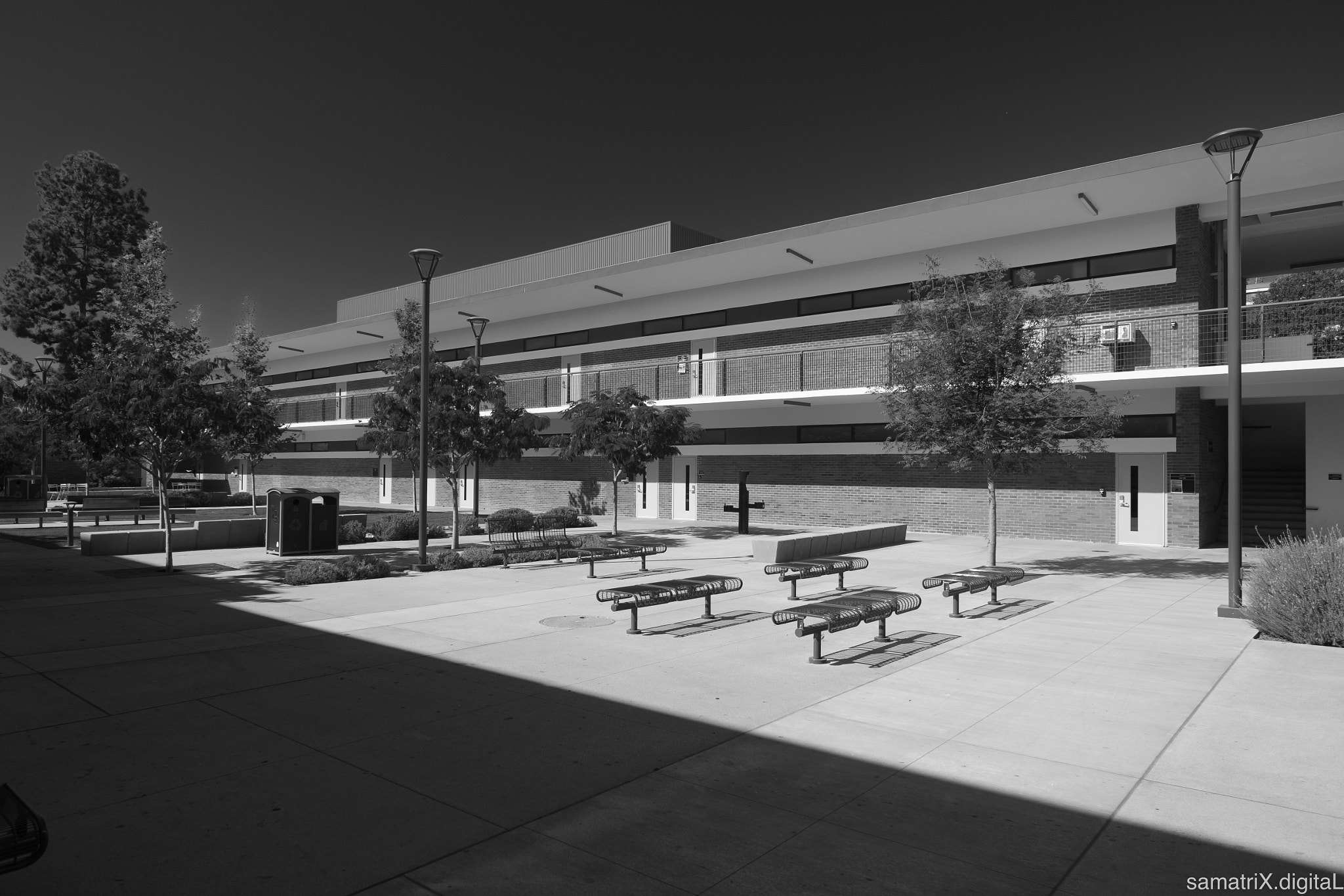 Fujifilm X-Pro1 + Fujifilm XF 14mm F2.8 R sample photo. Csulb liberal arts bldg ii photography