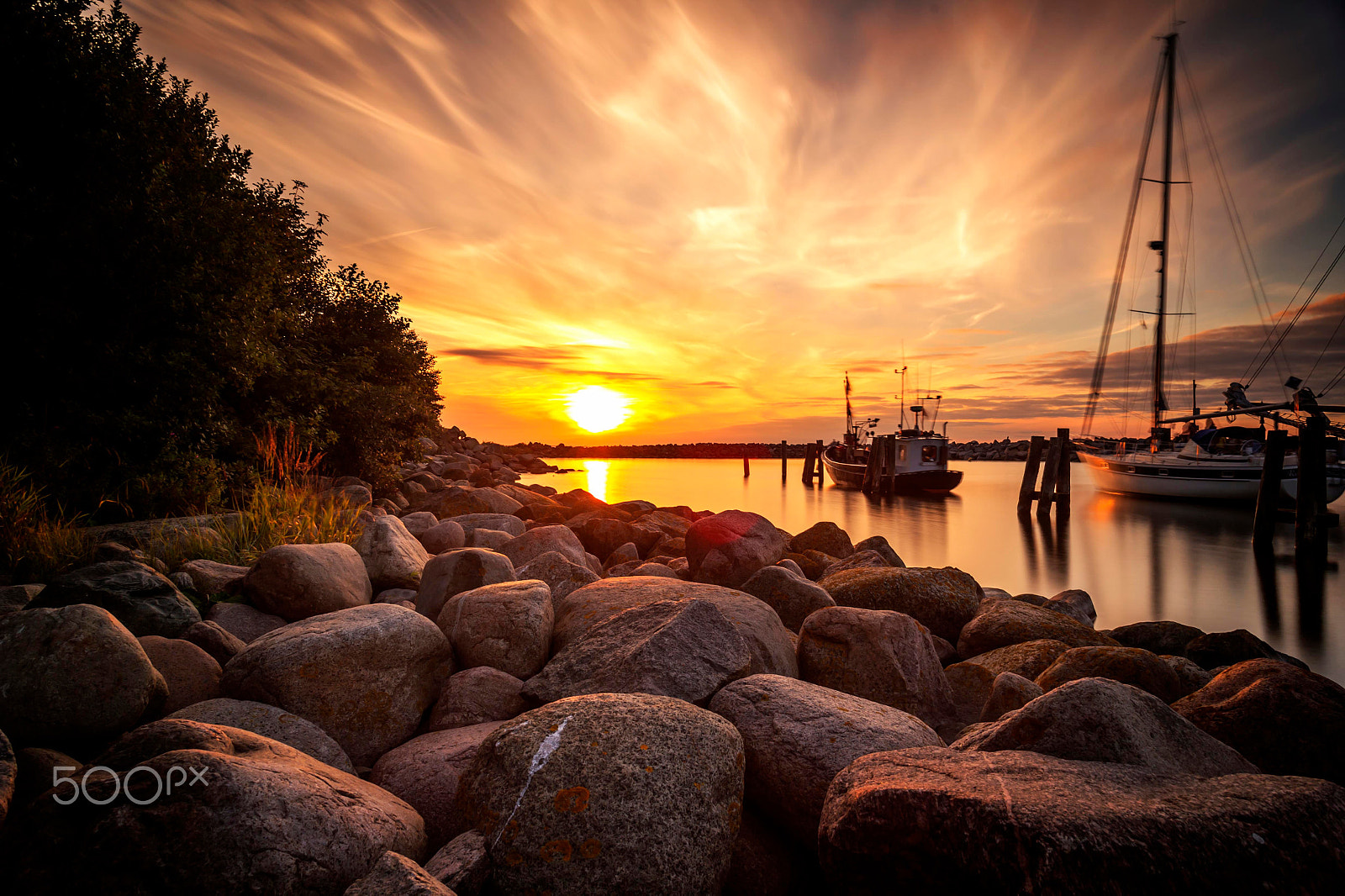 Nikon D4 sample photo. Sunset in rügen photography