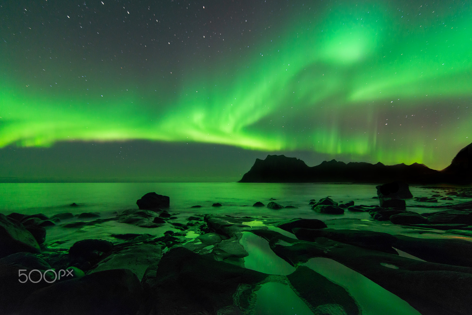 Tokina AT-X 16-28mm F2.8 Pro FX sample photo. Aurora boreal (lofoten) photography