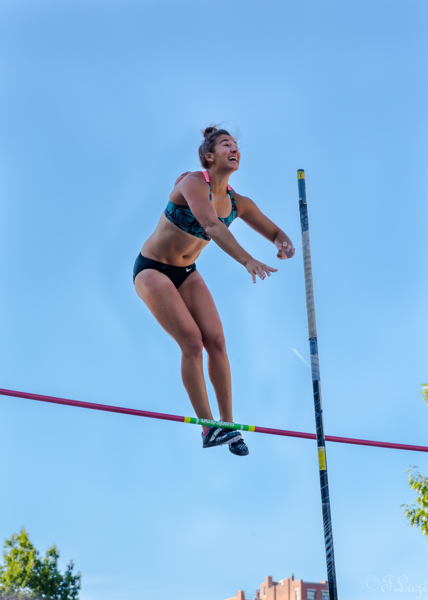 Nikon D750 sample photo. Boost boston woman's pole vault photography