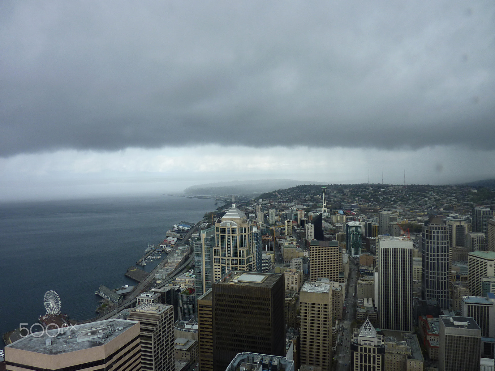 Panasonic DMC-ZS3 sample photo. Storm over seattle photography