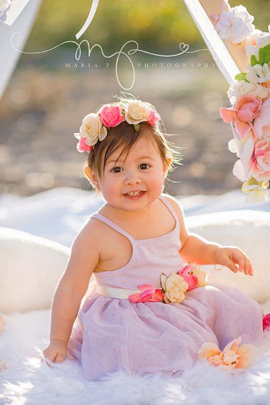 Nikon D800 + AF DC-Nikkor 135mm f/2D sample photo. Baby girl one year portrait session photography
