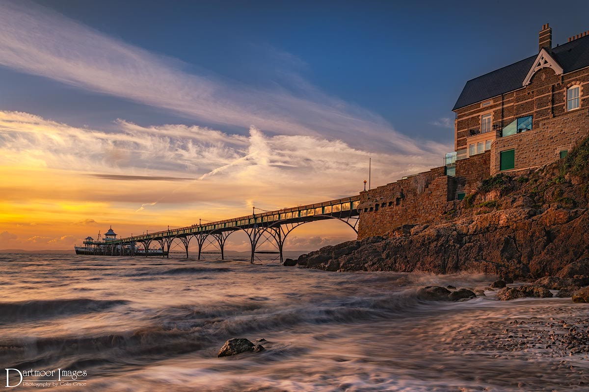 Nikon D700 + Nikon PC-E Nikkor 24mm F3.5D ED Tilt-Shift sample photo. Clevedon sunset photography