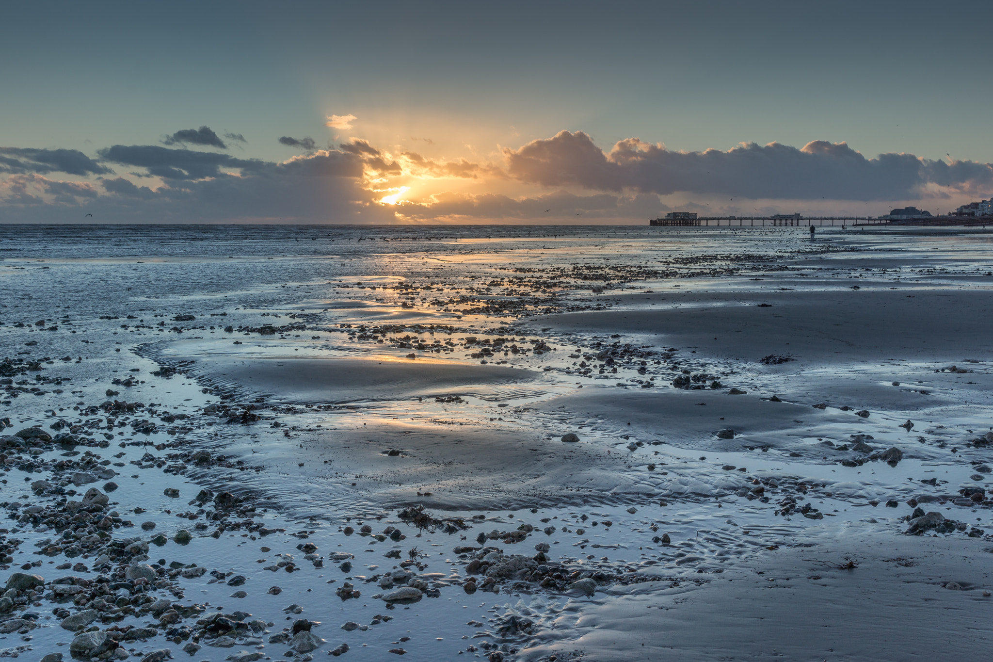 Sony SLT-A77 sample photo. Blue sunset, worthing uk photography