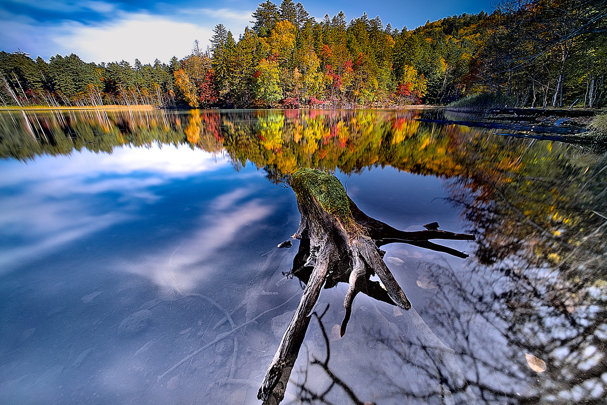 Sony a7S sample photo. Autumn on the water photography