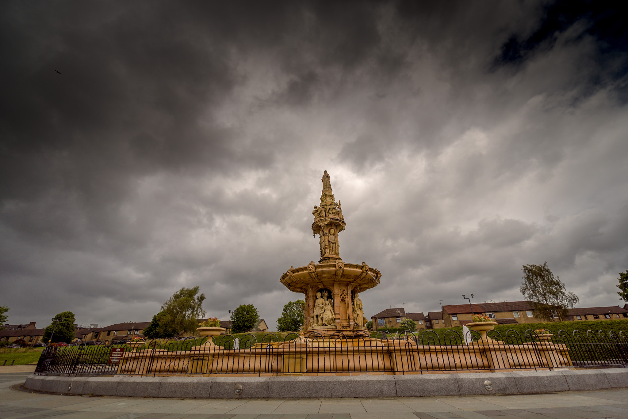 Sony a7S sample photo. Fountain photography