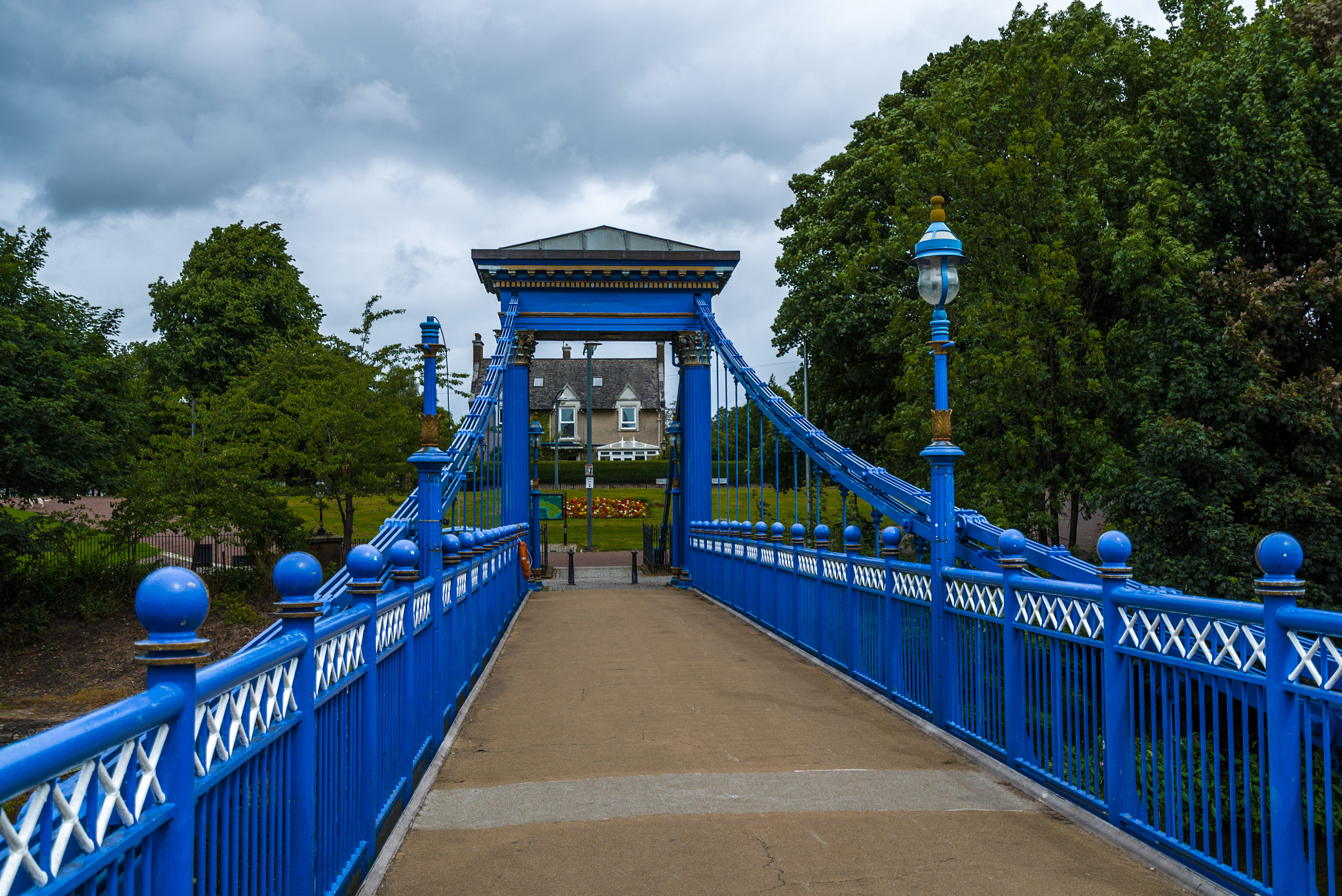 Sony a7S sample photo. Blue bridge photography