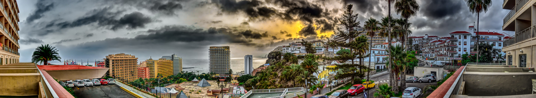 CASIO EX-ZR500 sample photo. Panorama puerto de la cruz tenerife photography