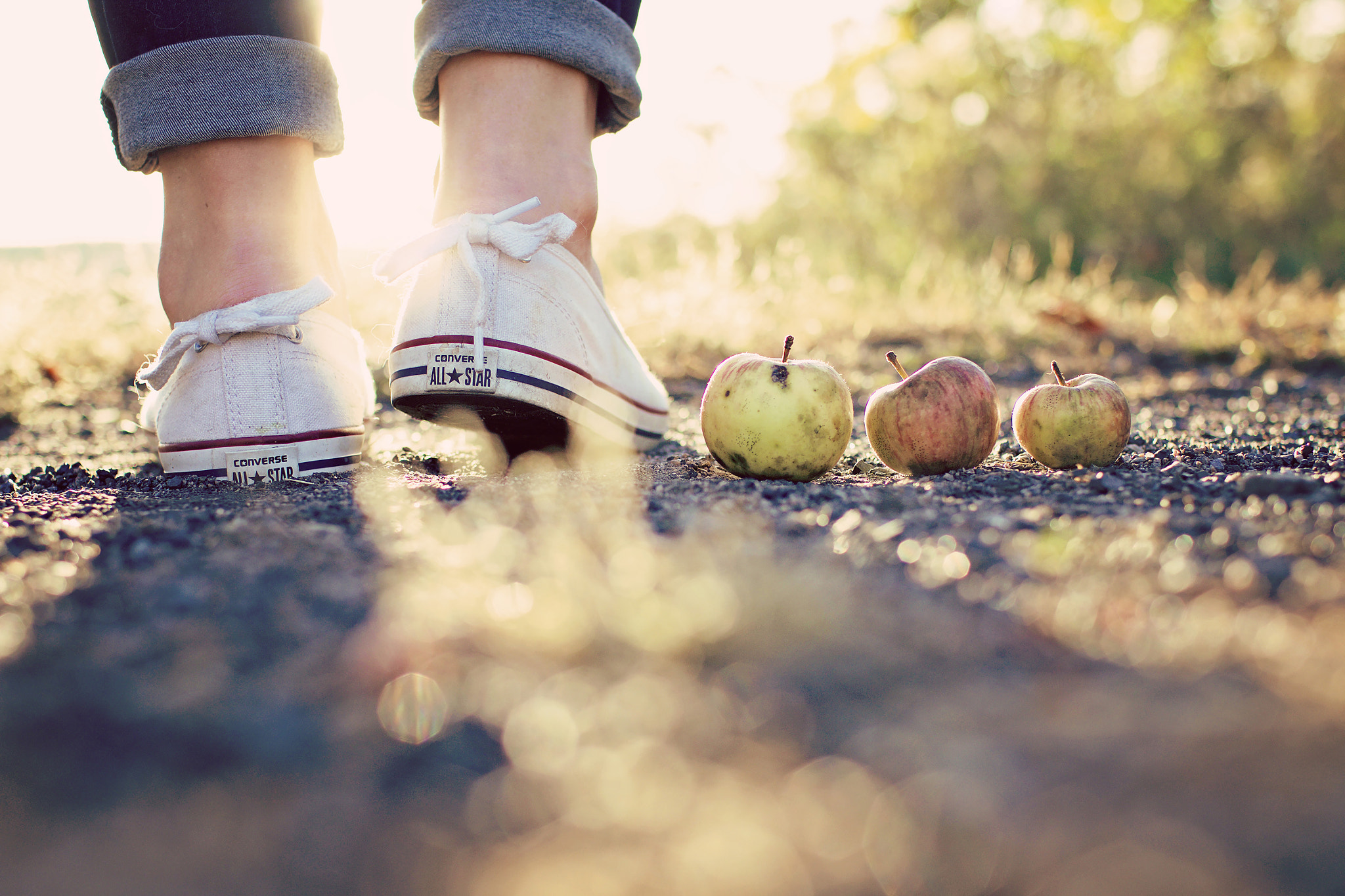 Canon EOS 70D + Canon EF 35mm F1.4L USM sample photo. Chucks, apples and bokeh. photography