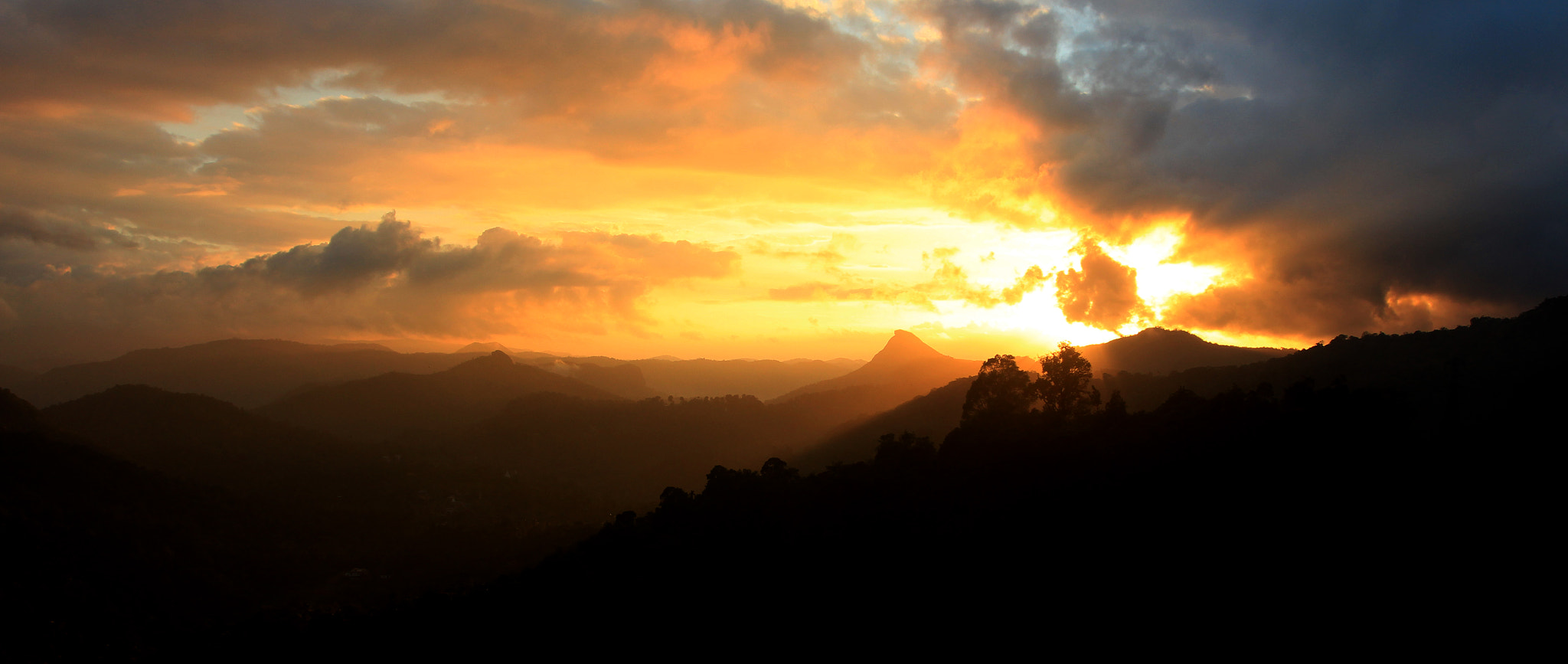 Canon EOS 600D (Rebel EOS T3i / EOS Kiss X5) + Canon EF 17-40mm F4L USM sample photo. Captivating sunset in the valleys of munnar, kerala, india photography