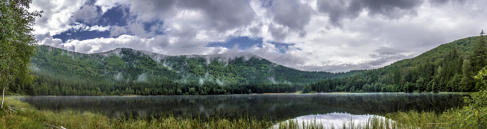 Pentax K-x + Pentax smc DA 17-70mm F4.0 AL (IF) SDM sample photo. The panorama of  szent anna lake photography