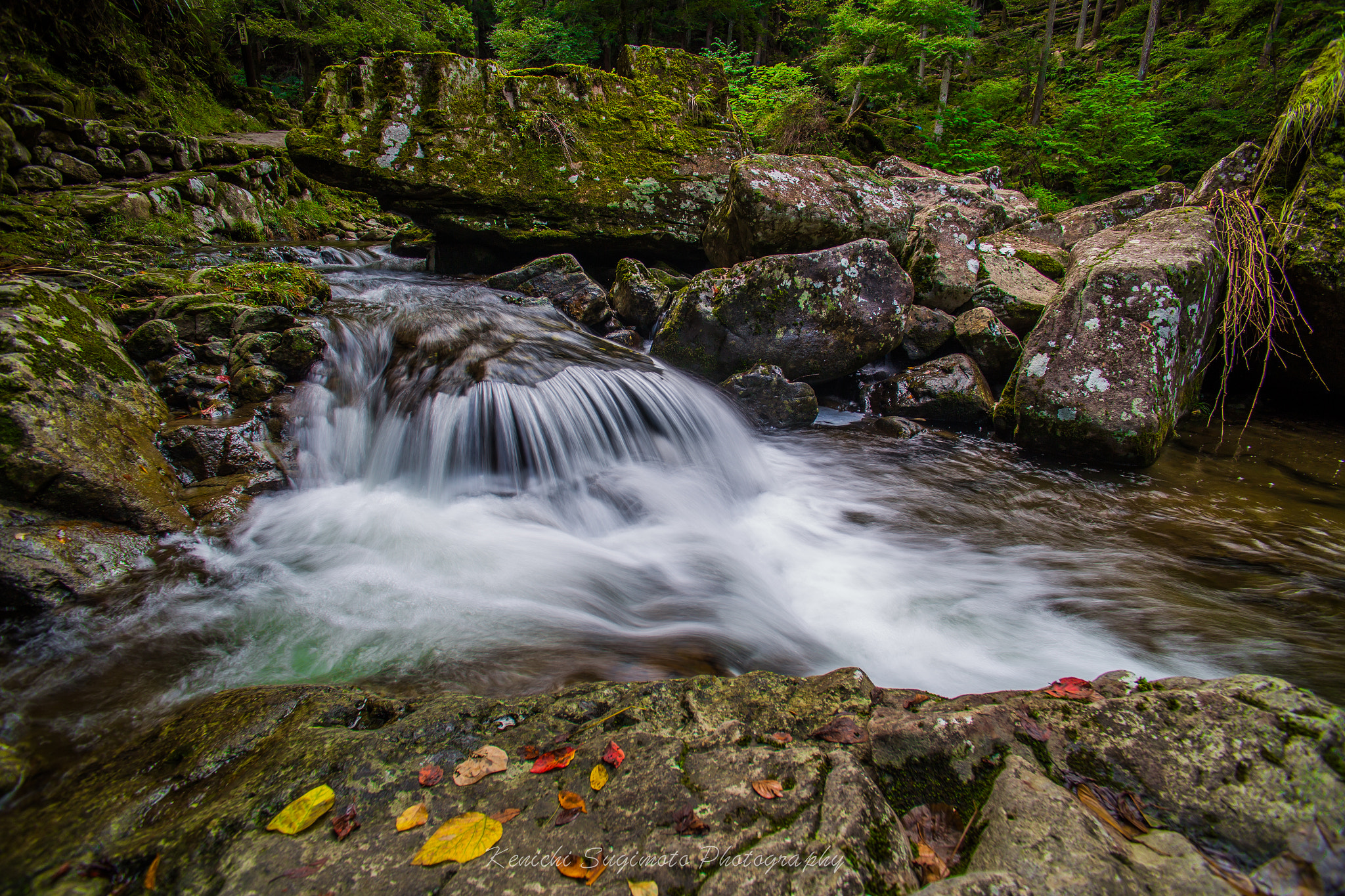 Canon EOS 6D + Canon EF 28mm F2.8 sample photo. Small waterfall photography