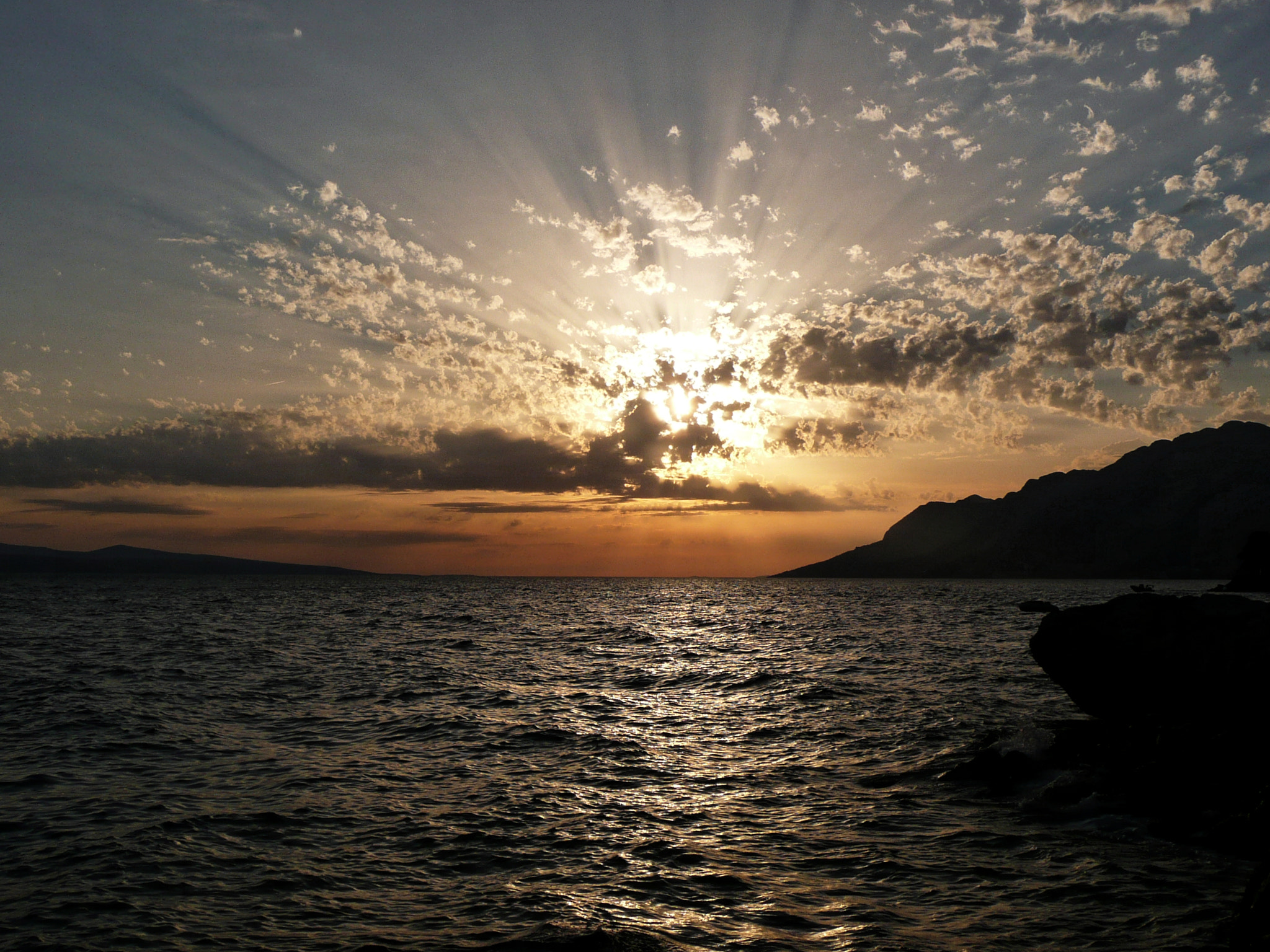 Panasonic DMC-TZ2 sample photo. Sunset at krk island photography