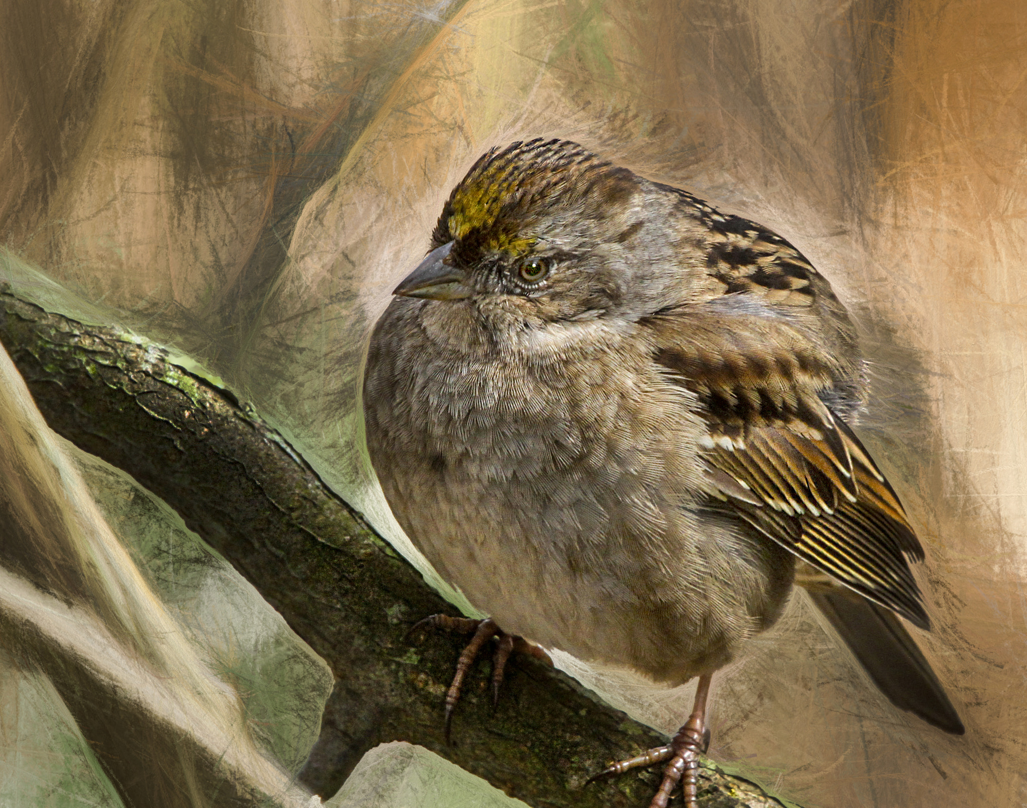 Canon EF 70-200mm F2.8L IS II USM sample photo. Golden-crowned sparrow photography