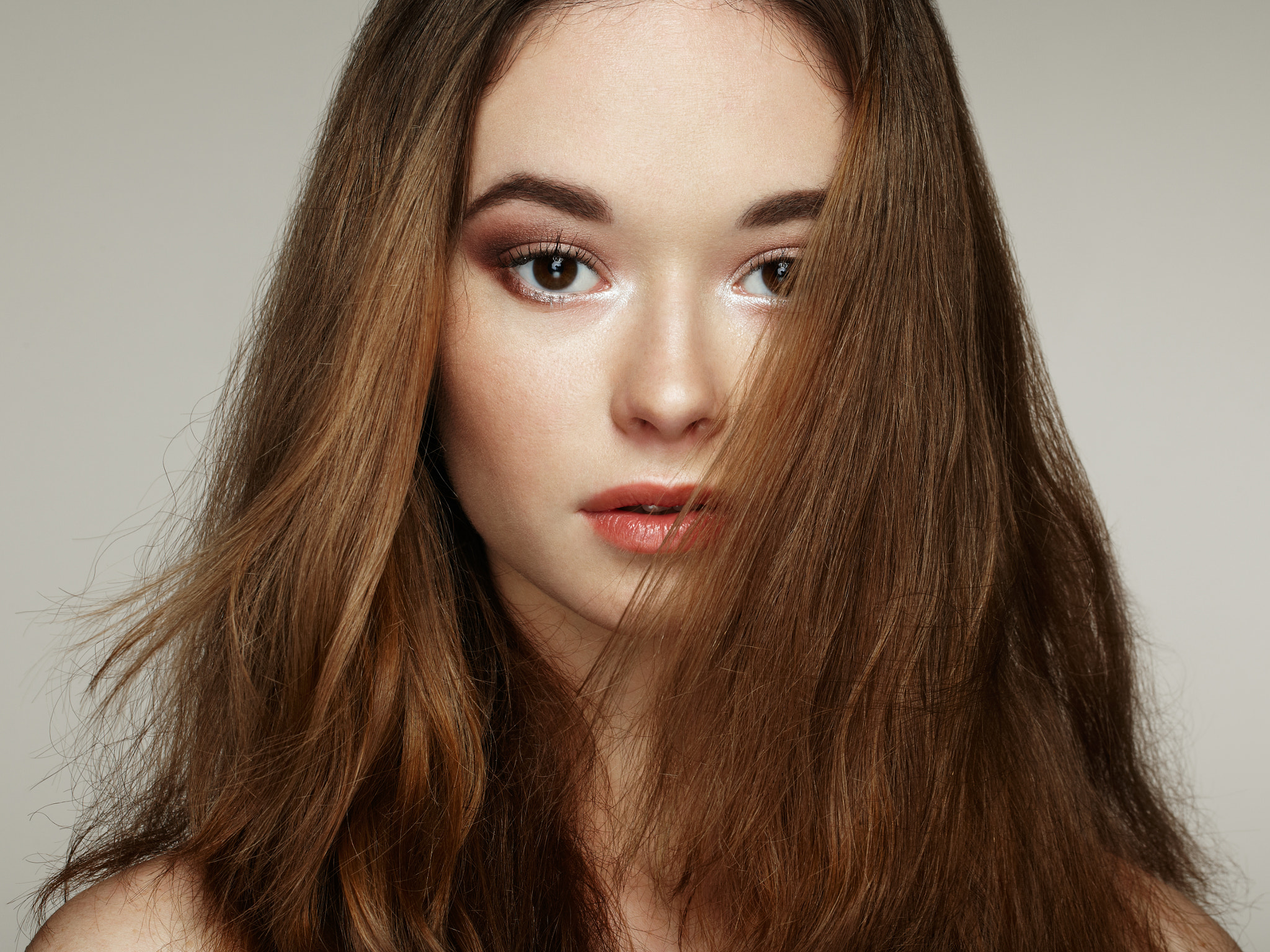 Canon EF 100mm F2.8L Macro IS USM sample photo. Beautiful woman face. perfect makeup photography