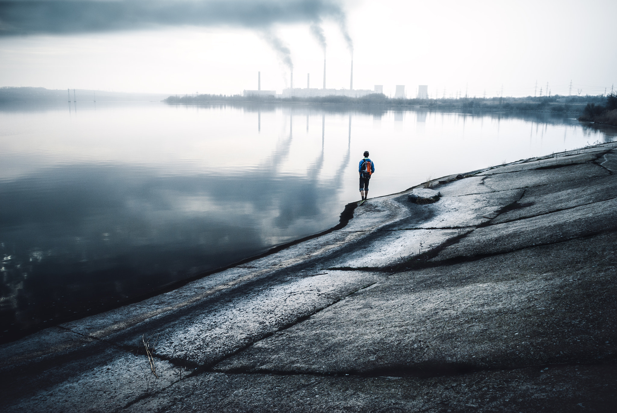 Nikon D200 sample photo. Thermal power station in eastern ukraine. photography