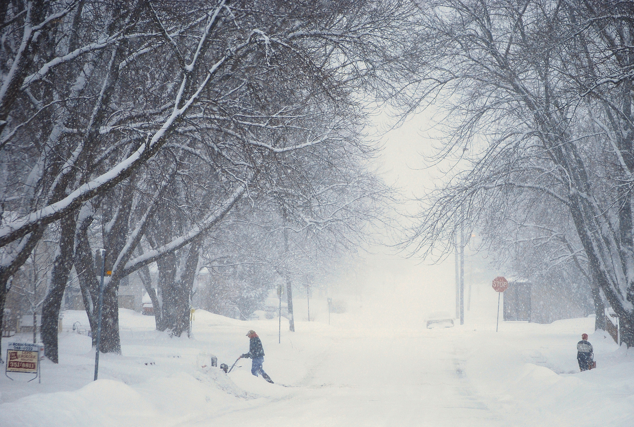 Nikon D40X + Nikon AF-S DX Nikkor 55-200mm F4-5.6G VR sample photo. Digging out of a blizzard photography