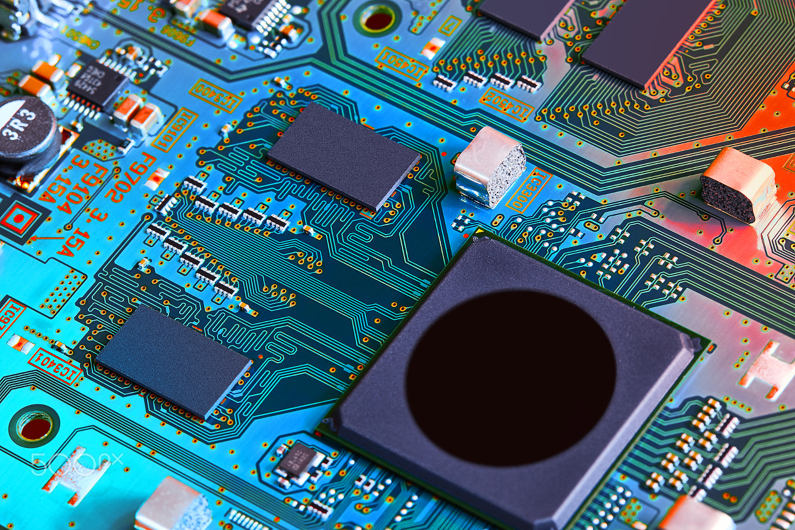 Canon EF 100mm F2.8 Macro USM sample photo. Electronic circuit board close up. photography
