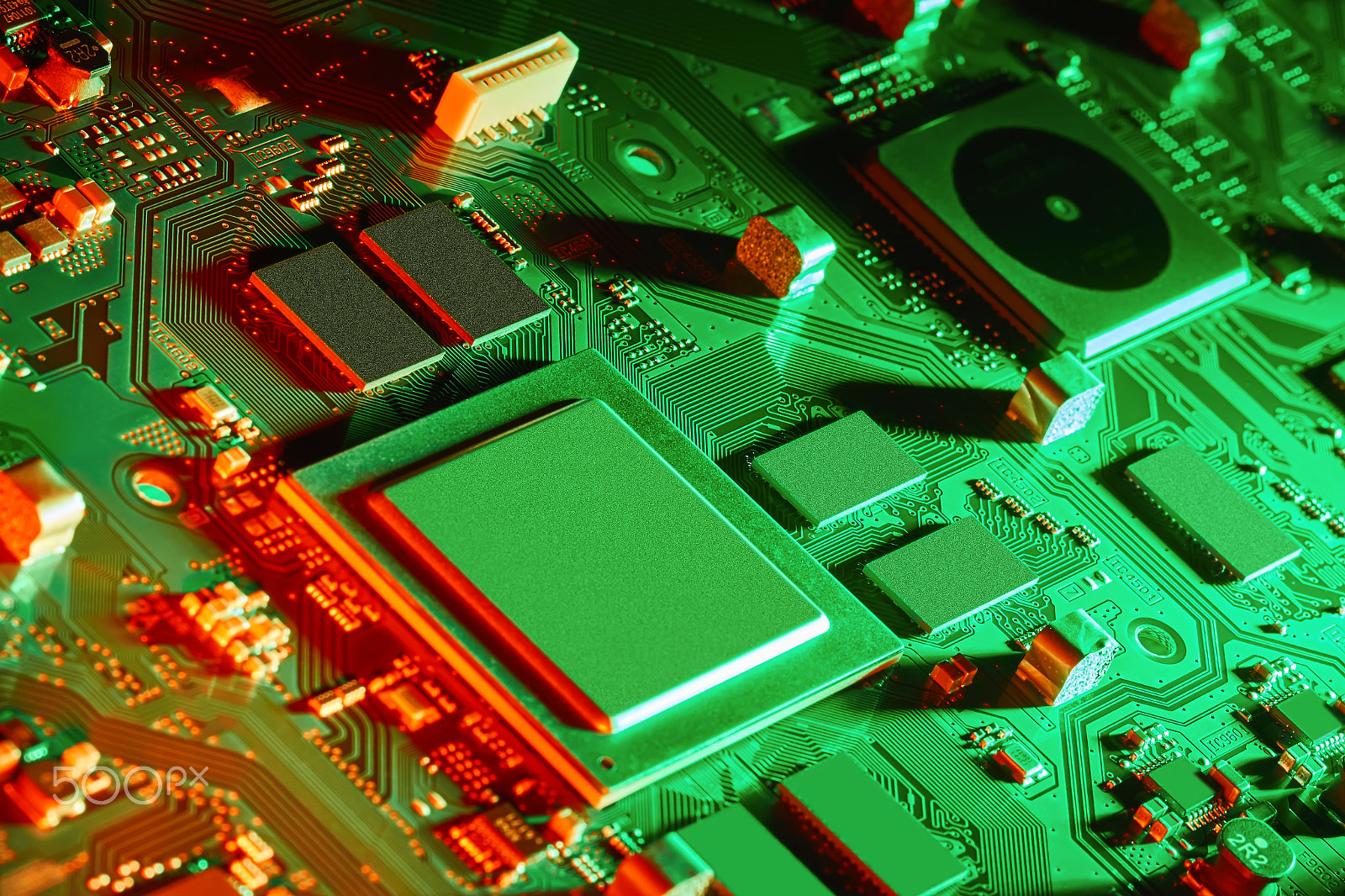 Canon EF 100mm F2.8 Macro USM sample photo. Electronic circuit board close up. photography