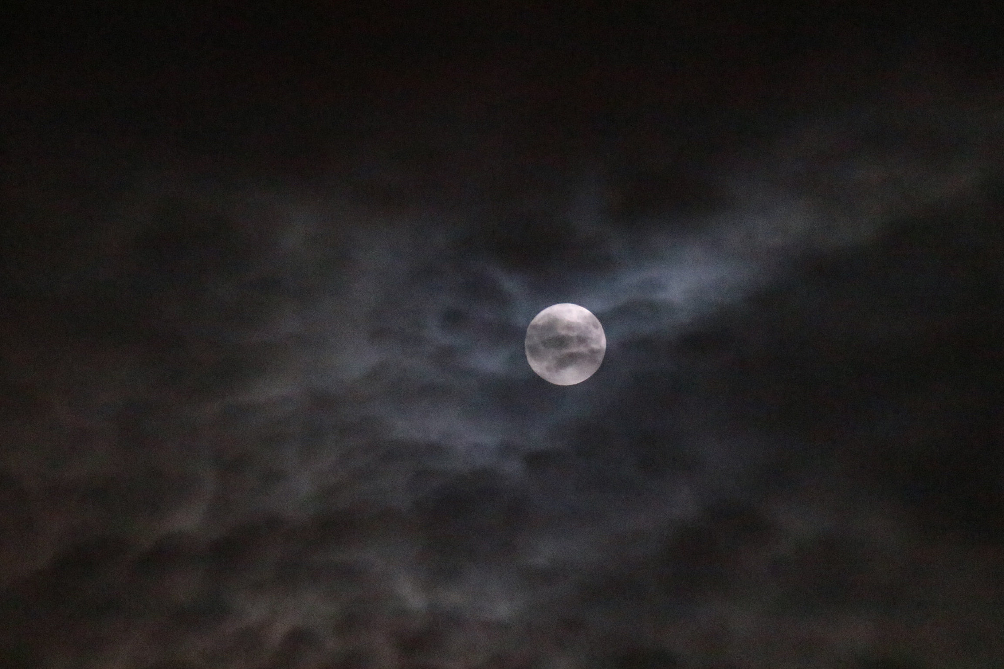 Canon EOS M3 sample photo. Full moon in the clouds 1 photography