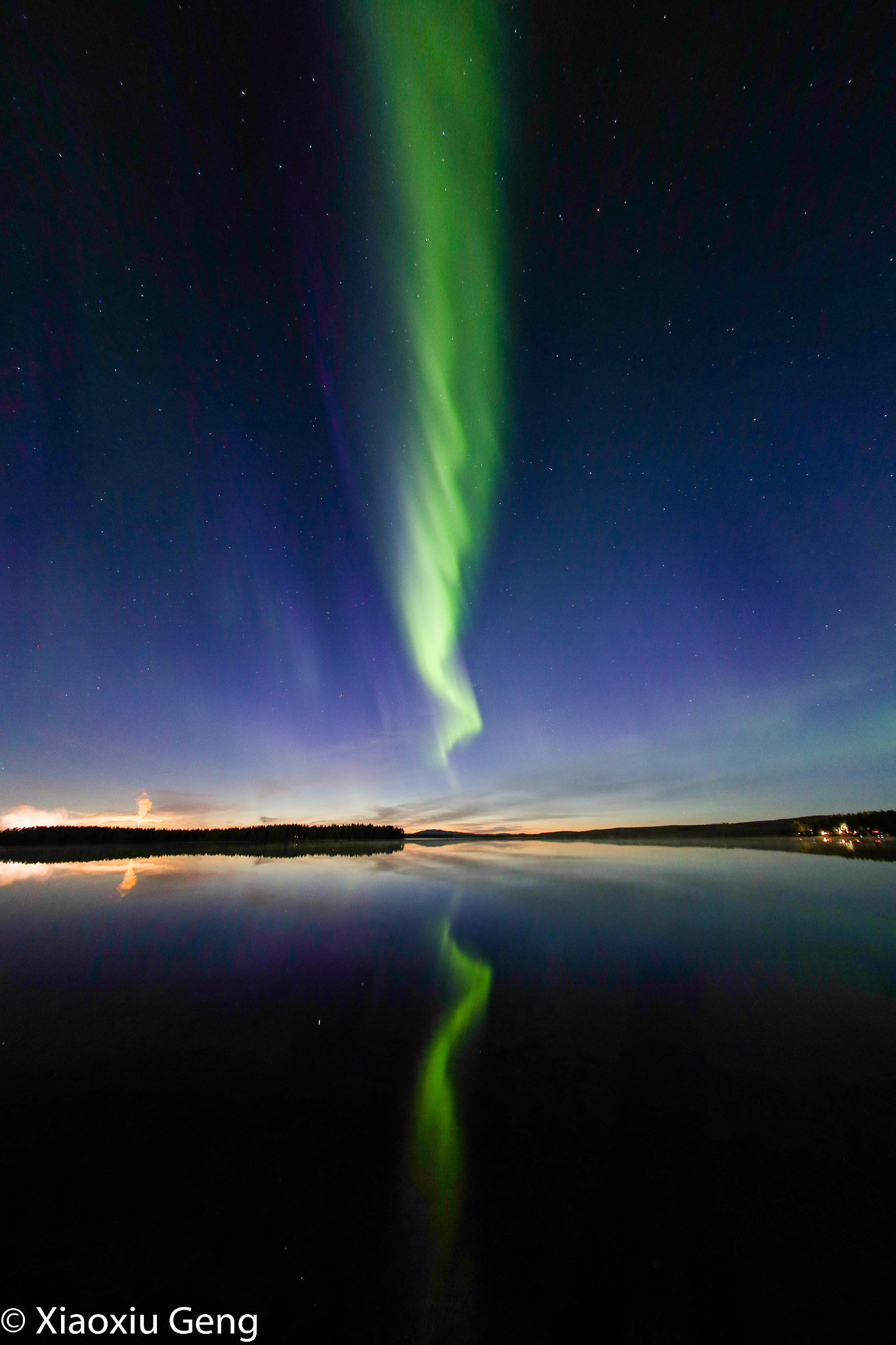 Canon EOS 6D + Canon EF 15mm F2.8 Fisheye sample photo. Nothern light above water photography