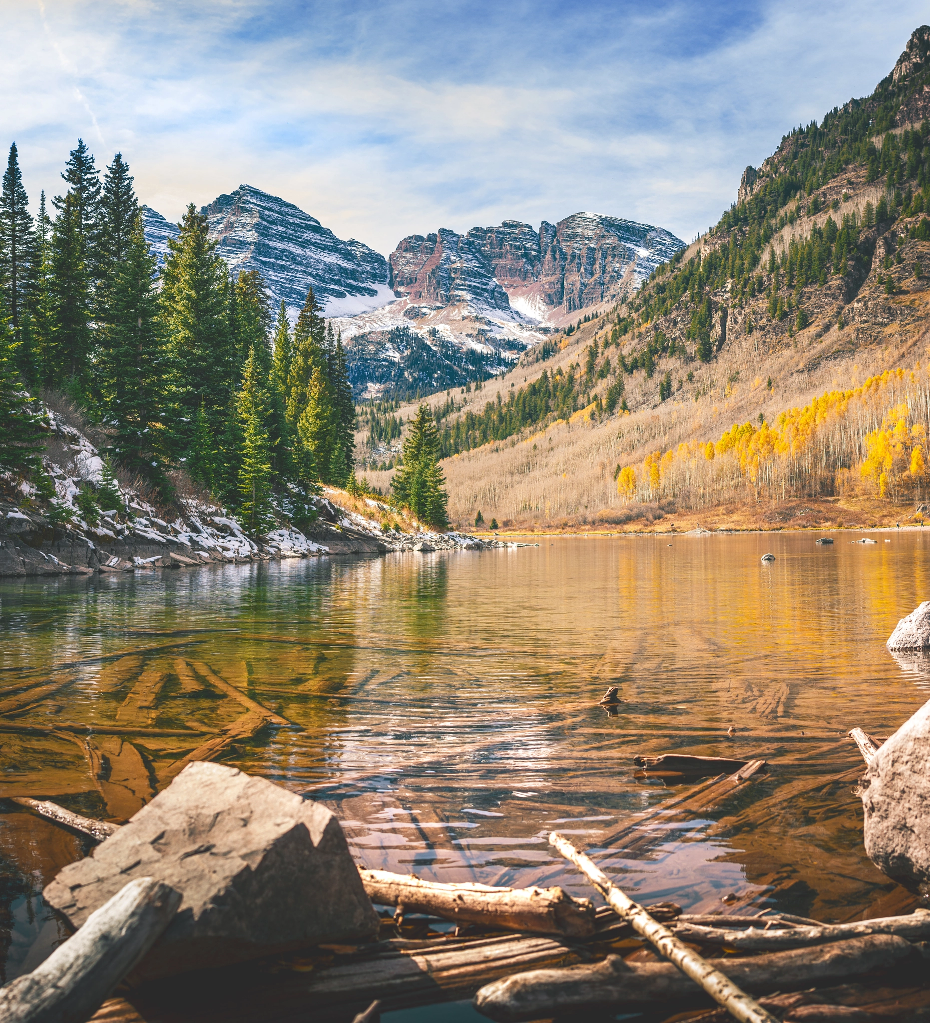 Pentax K-3 + Pentax smc DA 35mm F2.4 AL sample photo. Maroon bells view photography