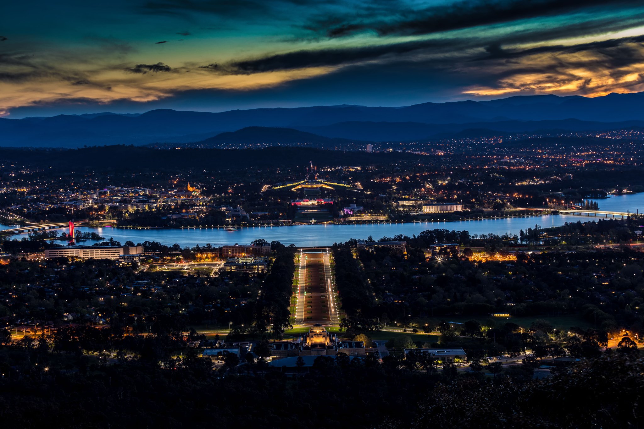 Canon EF 70-200mm F4L USM sample photo. View from mt ainslie photography