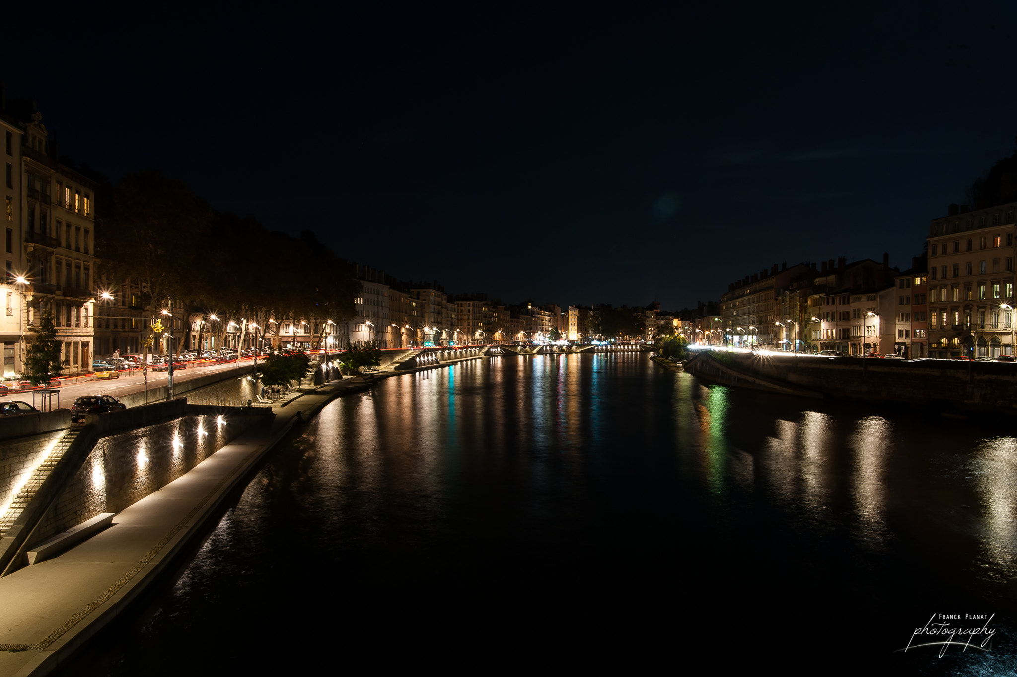 Nikon D3 sample photo. Lyon by night photography