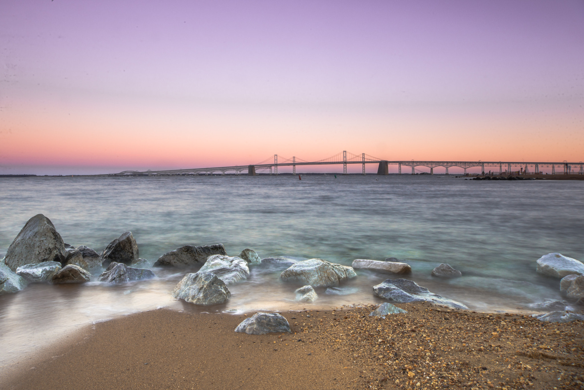 Nikon D600 sample photo. Sunset, water and a bridge photography