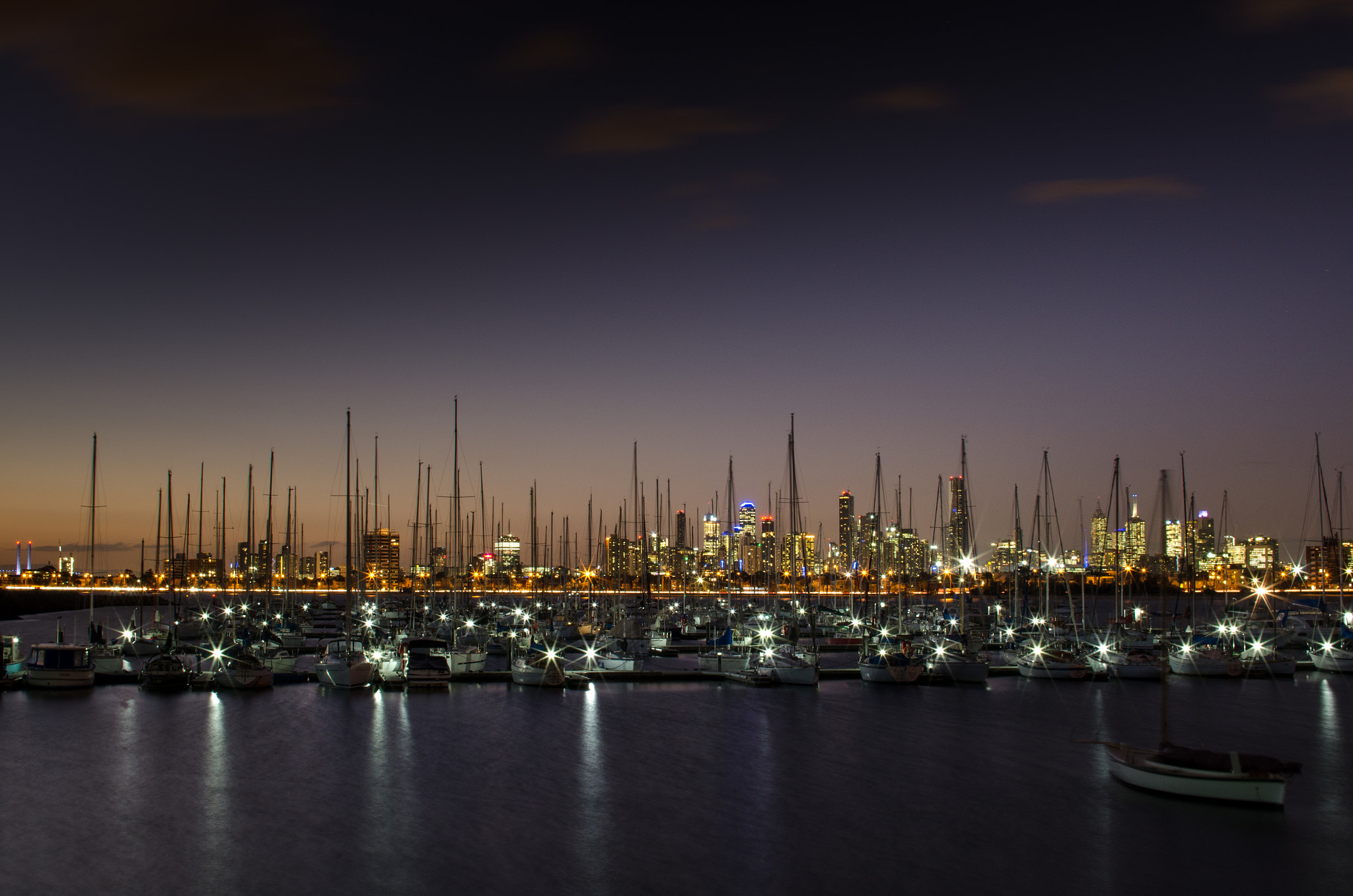 Nikon D7000 + Sigma 30mm F1.4 EX DC HSM sample photo. Harbour at night photography