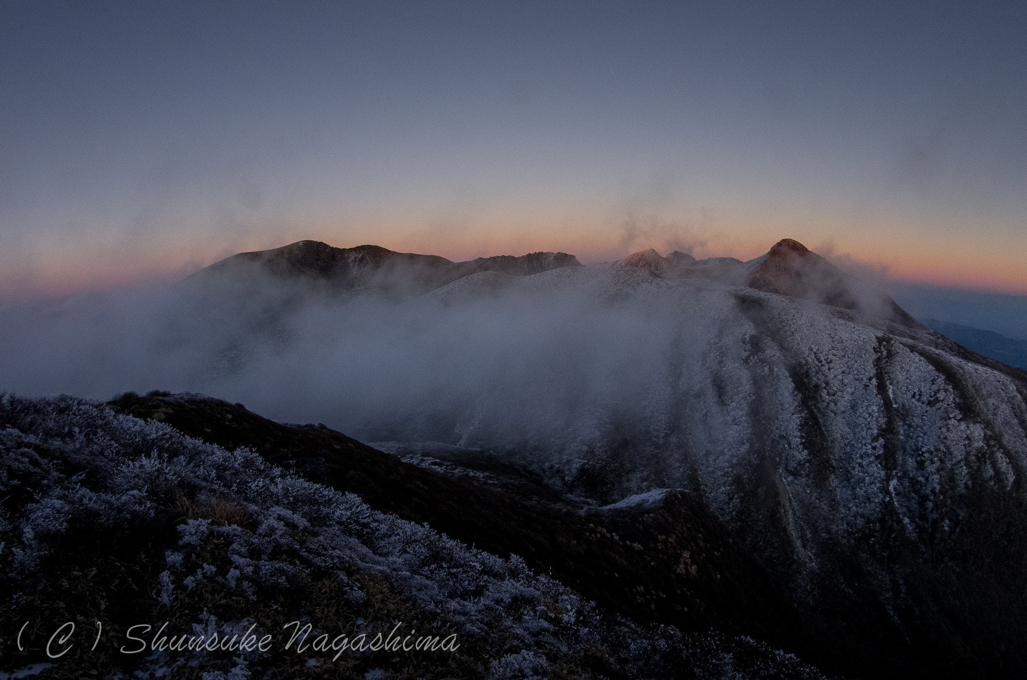 Pentax K-5 sample photo. Winter of kuju mountain range photography