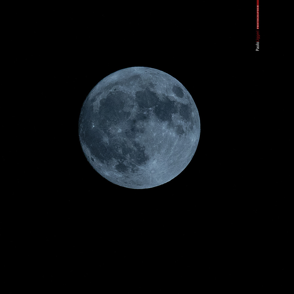 Canon EF 100-400mm F4.5-5.6L IS USM sample photo. Full moon photography