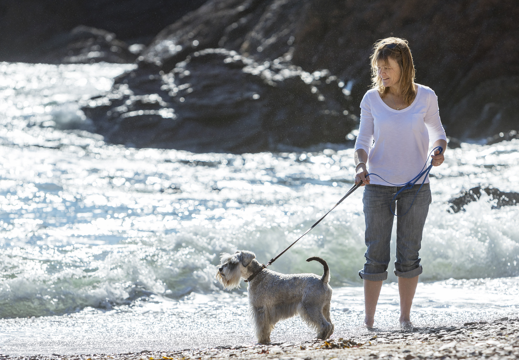 Canon EF 70-200mm F2.8L IS USM sample photo. Helen & brillo on the beach photography