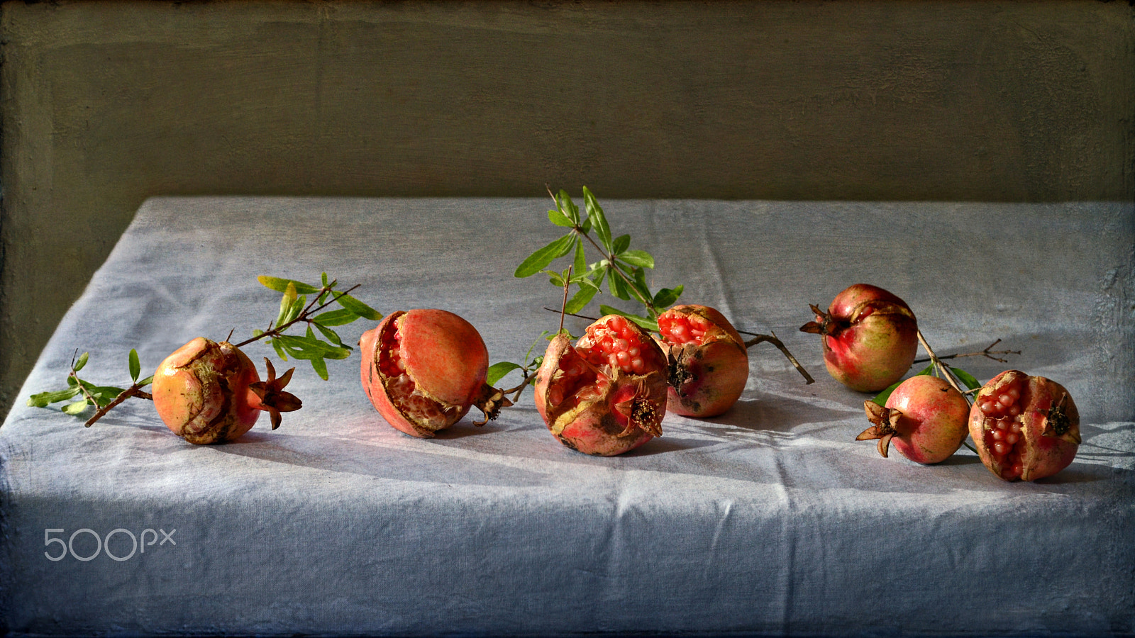 Nikkor 500mm f/4 P ED IF sample photo. Fresh pomegranates photography