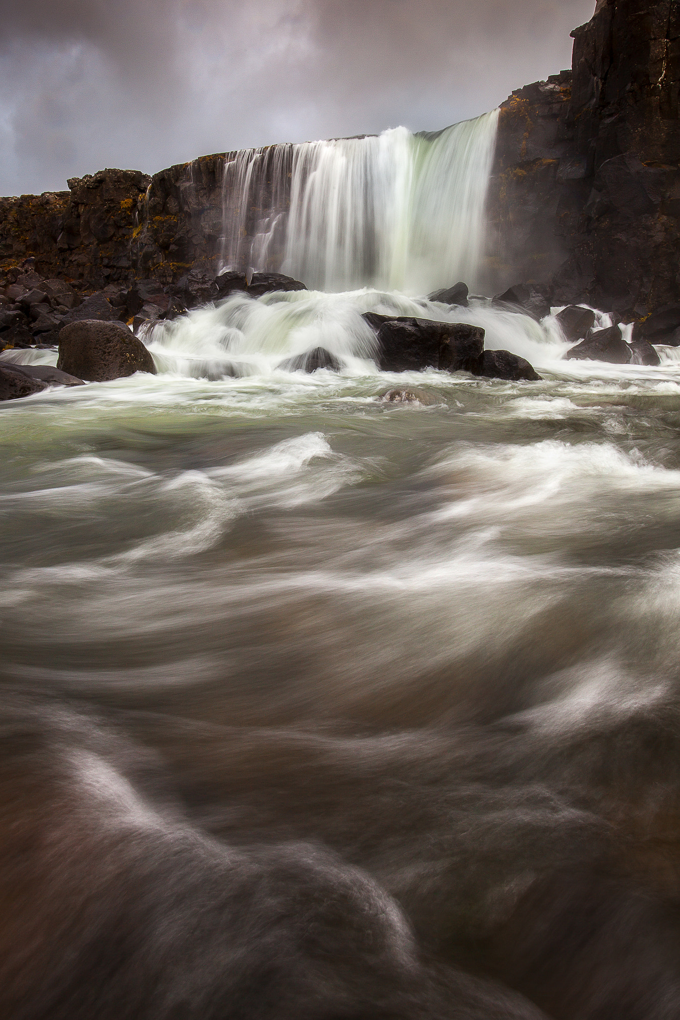 Canon EOS 5D Mark II + Canon EF 16-35mm F4L IS USM sample photo. Öxarárfoss waterfall photography