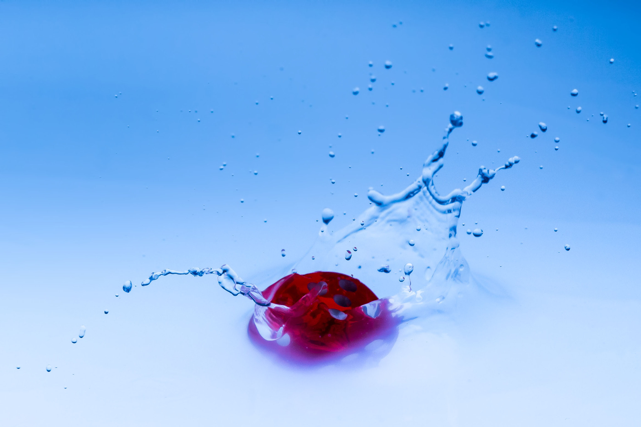 Sigma APO Macro 150mm f/2.8 EX DG HSM sample photo. Falling red dice photography