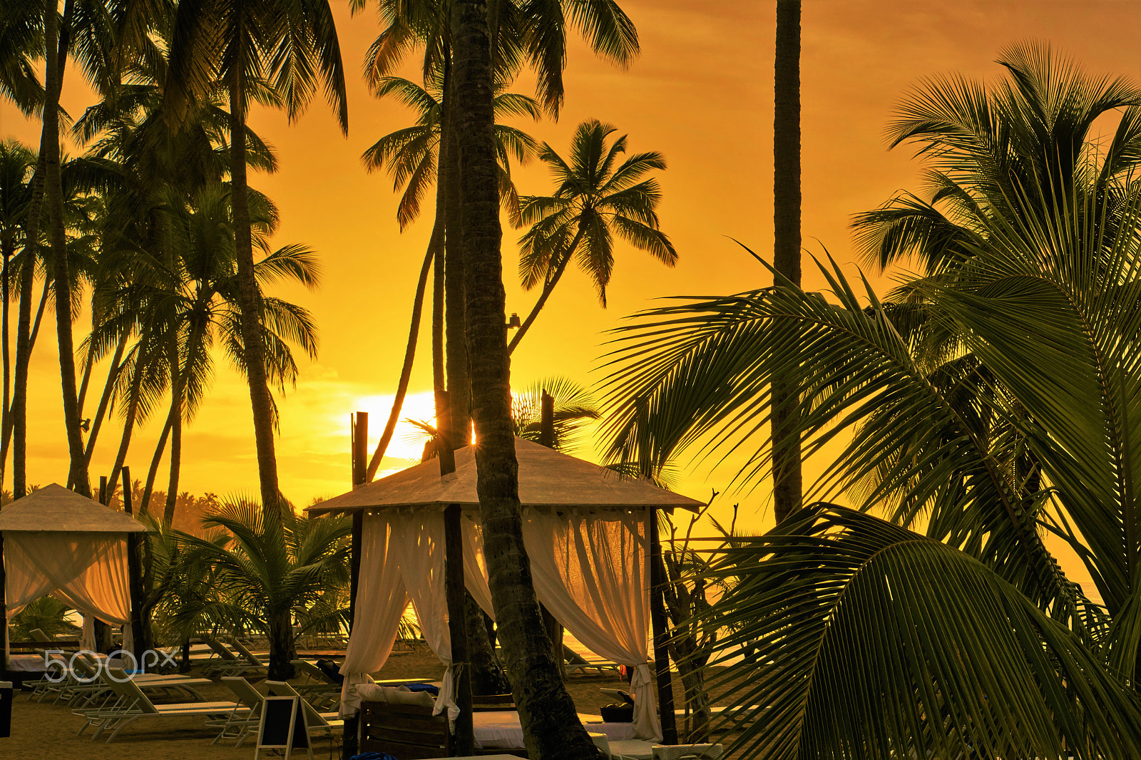 Sony E 50mm F1.8 OSS sample photo. Golden sunset on the paradise beach photography