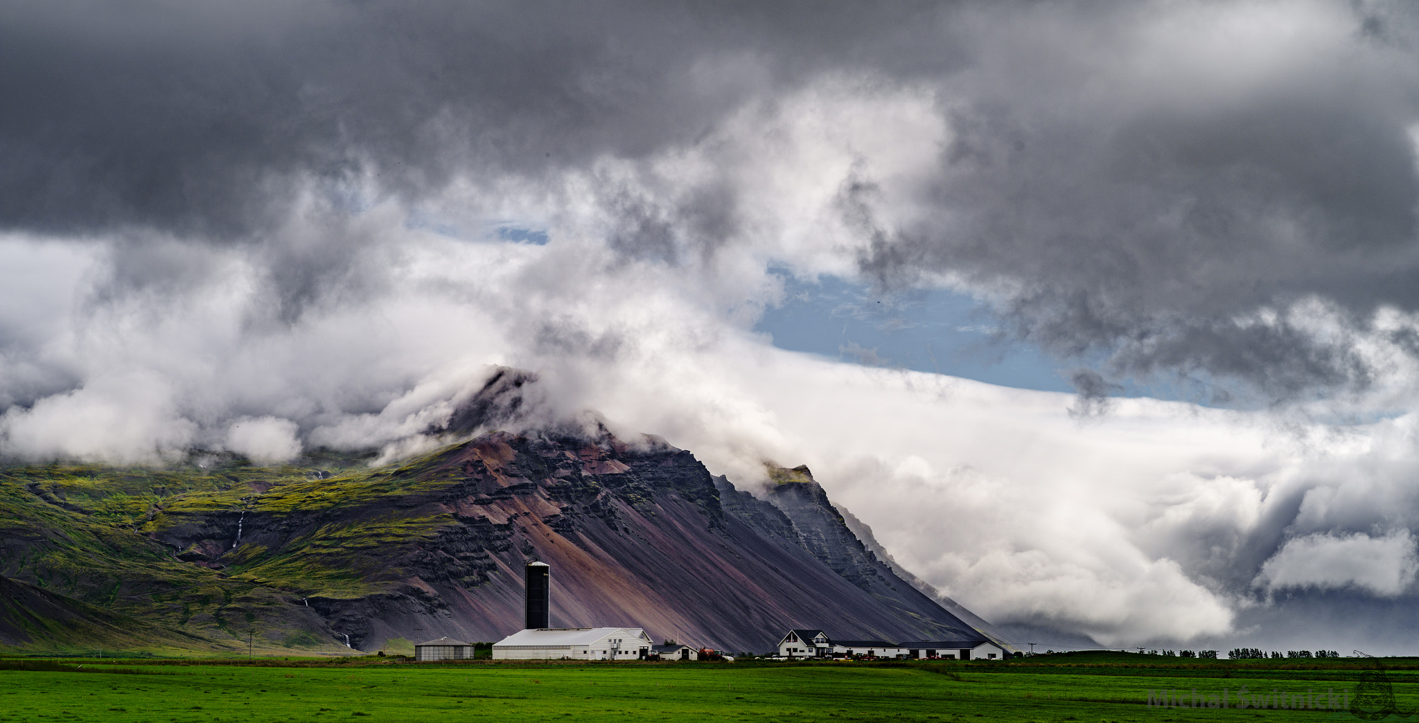 Pentax K-1 sample photo. Icelandic farm panorama photography