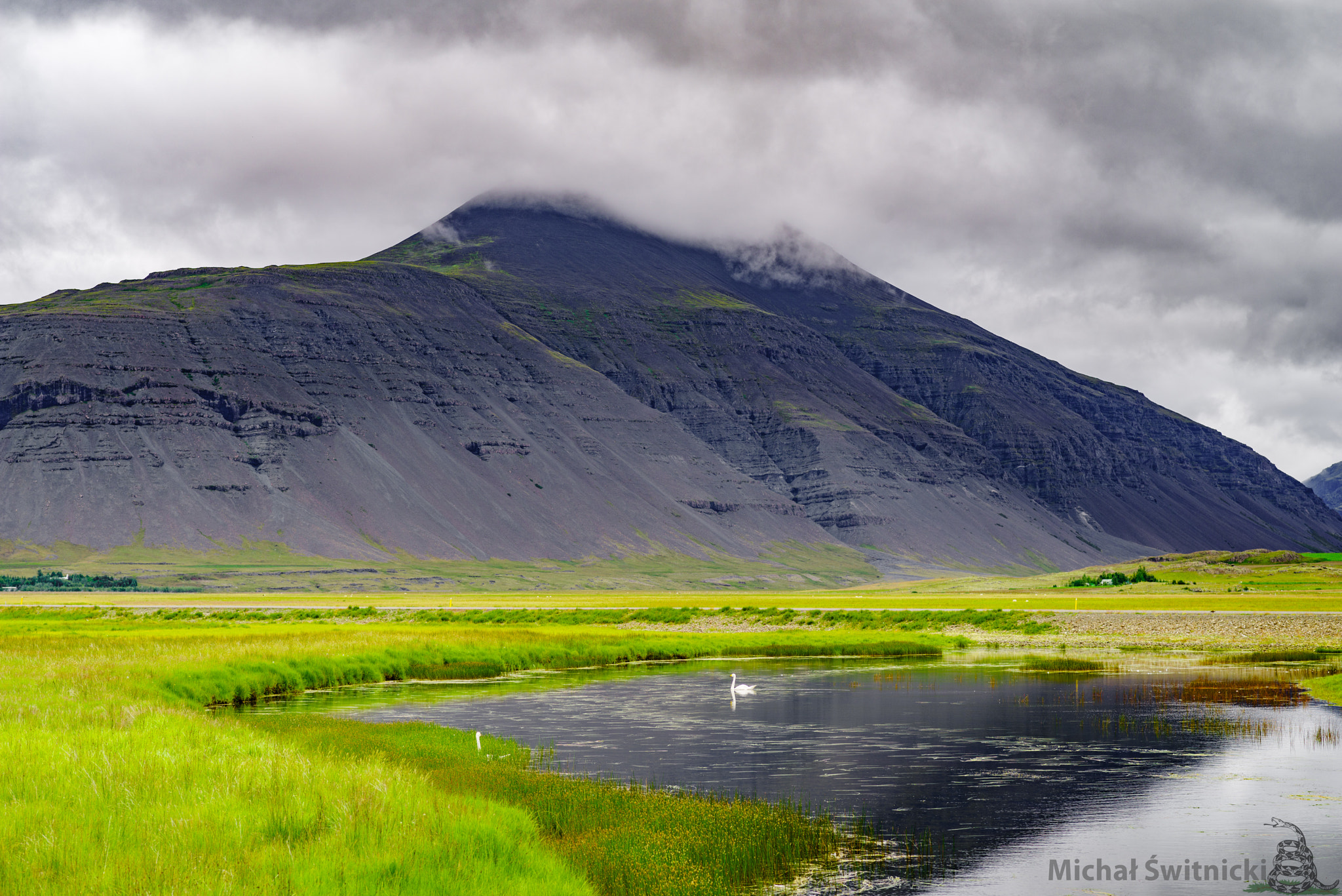 Pentax K-1 sample photo. Lone swan in iceland photography