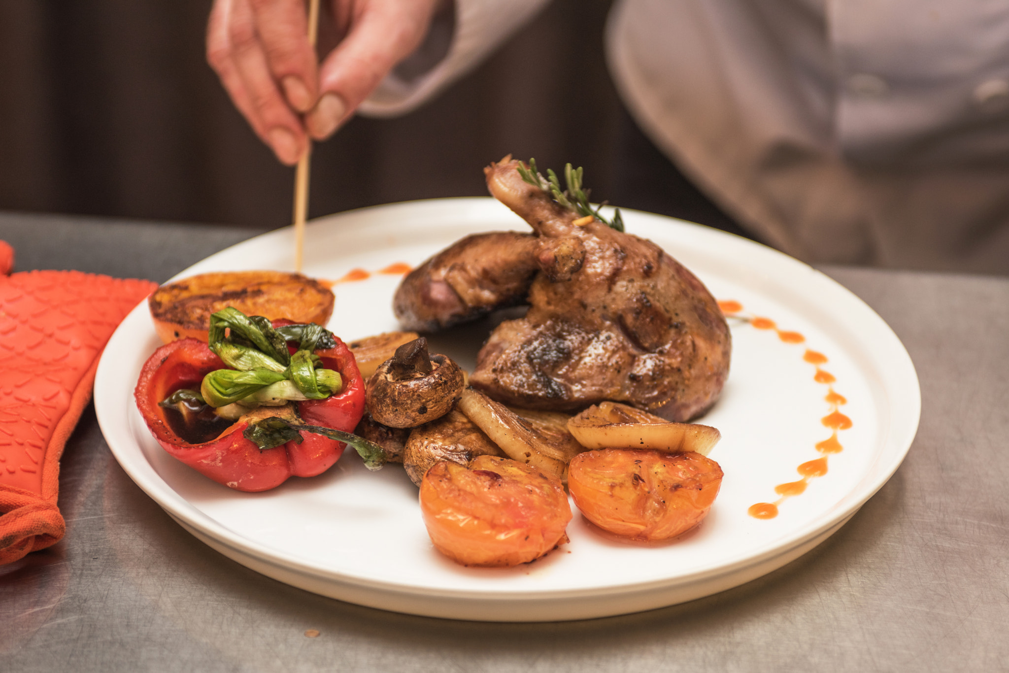Nikon AF-S Nikkor 28-70mm F2.8 ED-IF sample photo. Grilled duck legs photography