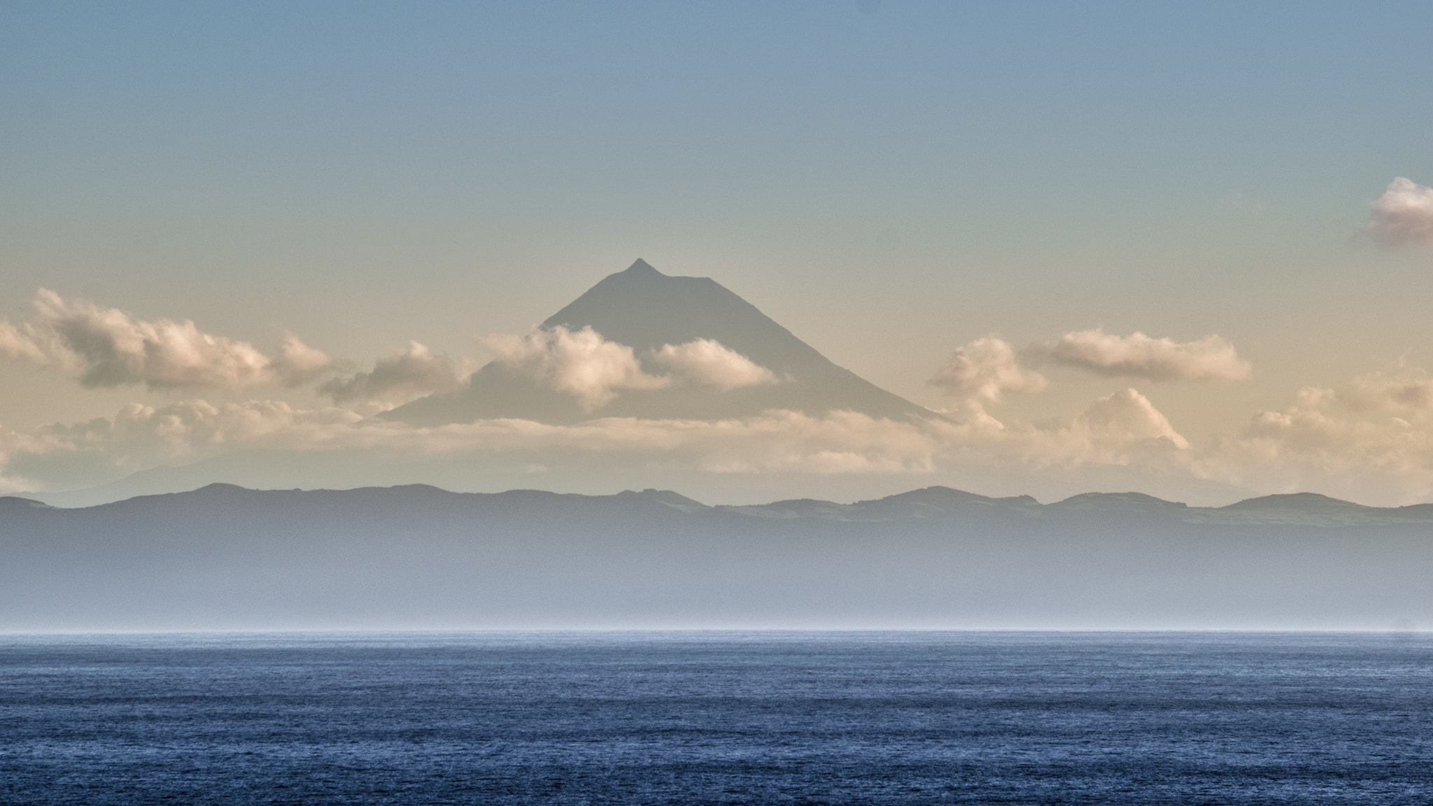 Nikon AF-S Nikkor 70-200mm F4G ED VR sample photo. Pico and são jorge islands as seen from graciosa photography